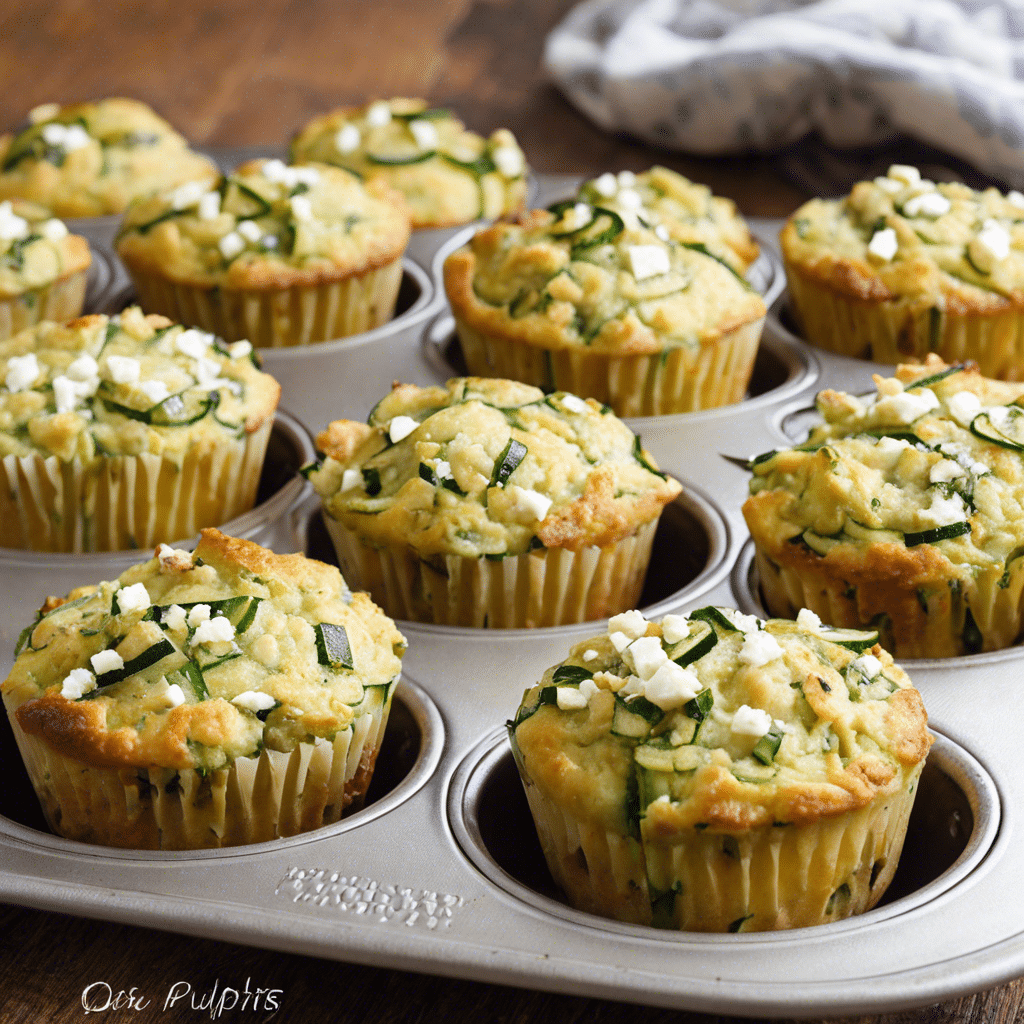 Zucchini and Feta Muffins - Less Is Tastier